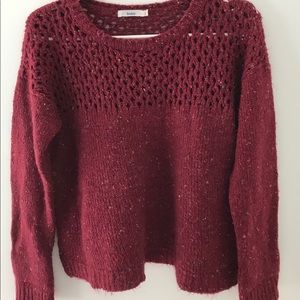 Crimson Knit Sweater